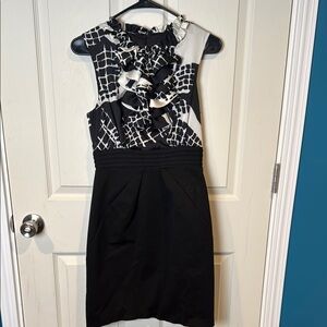 Max & Cleo Elegant Black and White Women's Dress